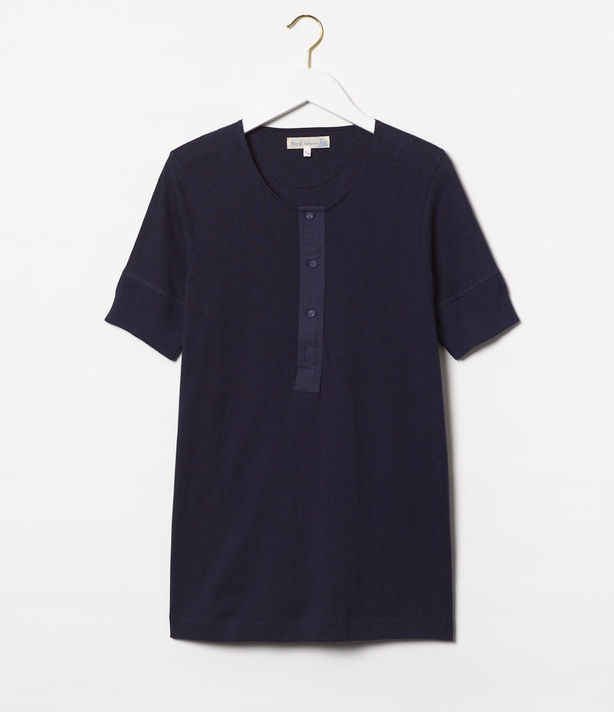 Merz b. Schwanen 103 Men's Loopwheeled Henley (Style: 103.66