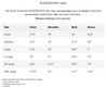 Watertown Shirt Chambray - Size Chart