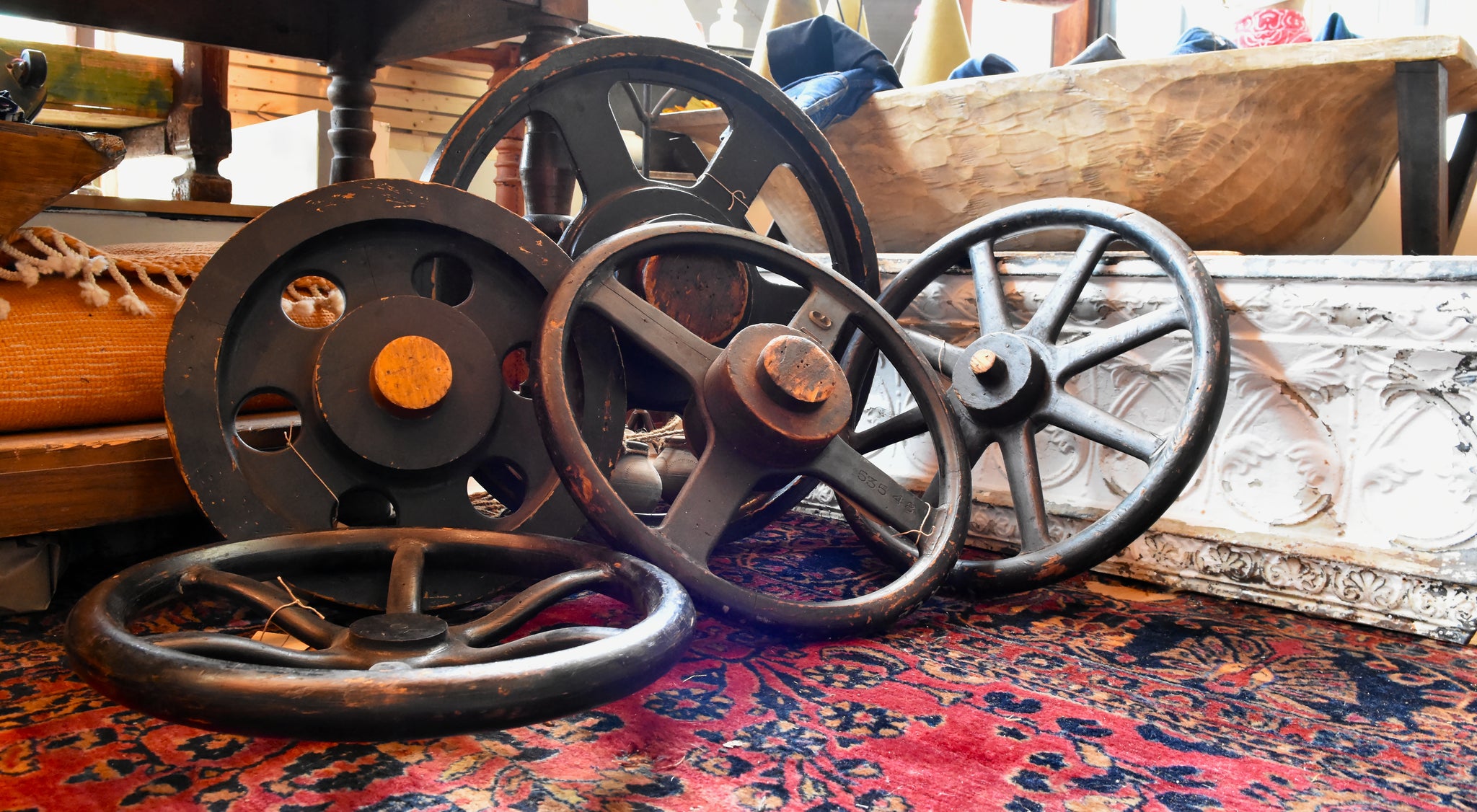 Vintage Factory Foundry Wheel Mold (18" Diameter)