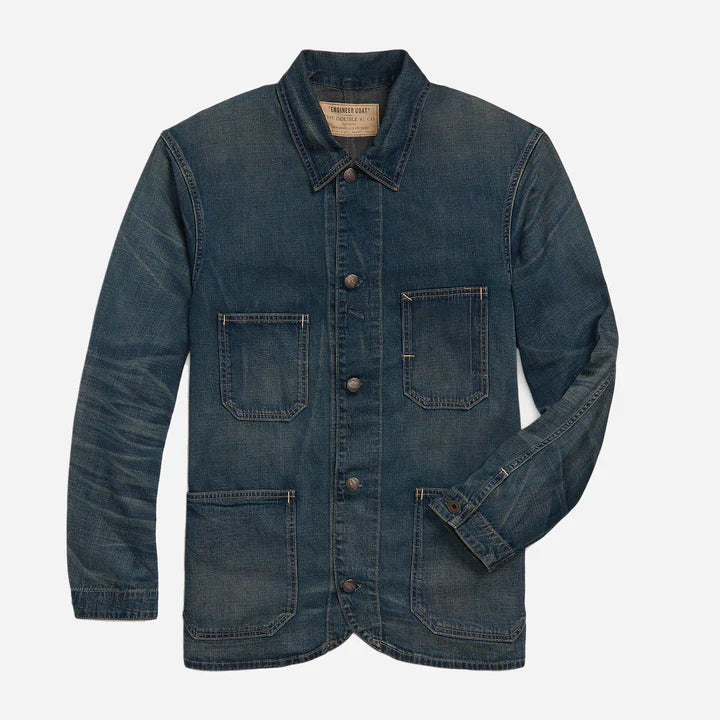 RRL Cotton-Linen Denim Engineer Jacket (Torrington Wash)