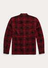 Back - RRL Plaid-Print Corduroy Camp Shirt (Red/Black)