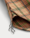 Runoff Chain Stitch View of RRL Plaid Twill Workshirt (Orange/Multi)