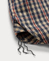 Runoff Chain Stitch View of RRL Plaid Twill Workshirt (Red/Navy)