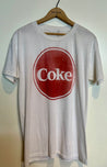 Front View of Vintage Coke Button Tee