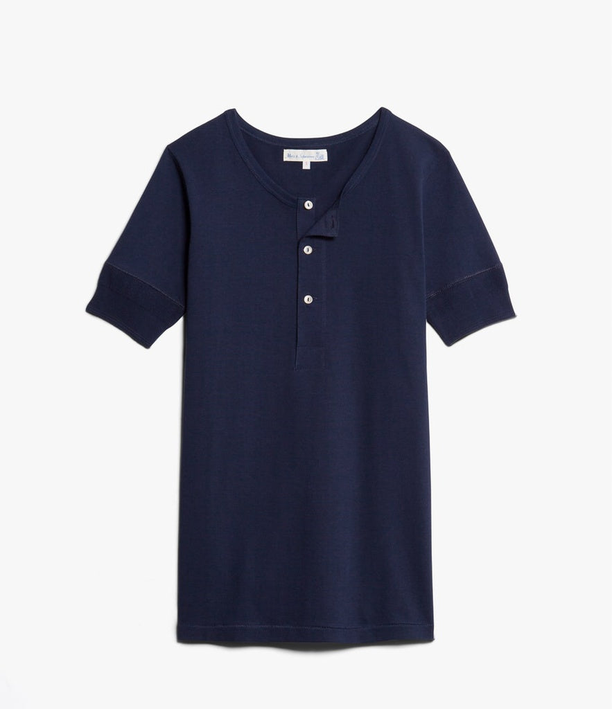 Merz b. Schwanen 207 Men's Loopwheeled Henley (Style 207.66)